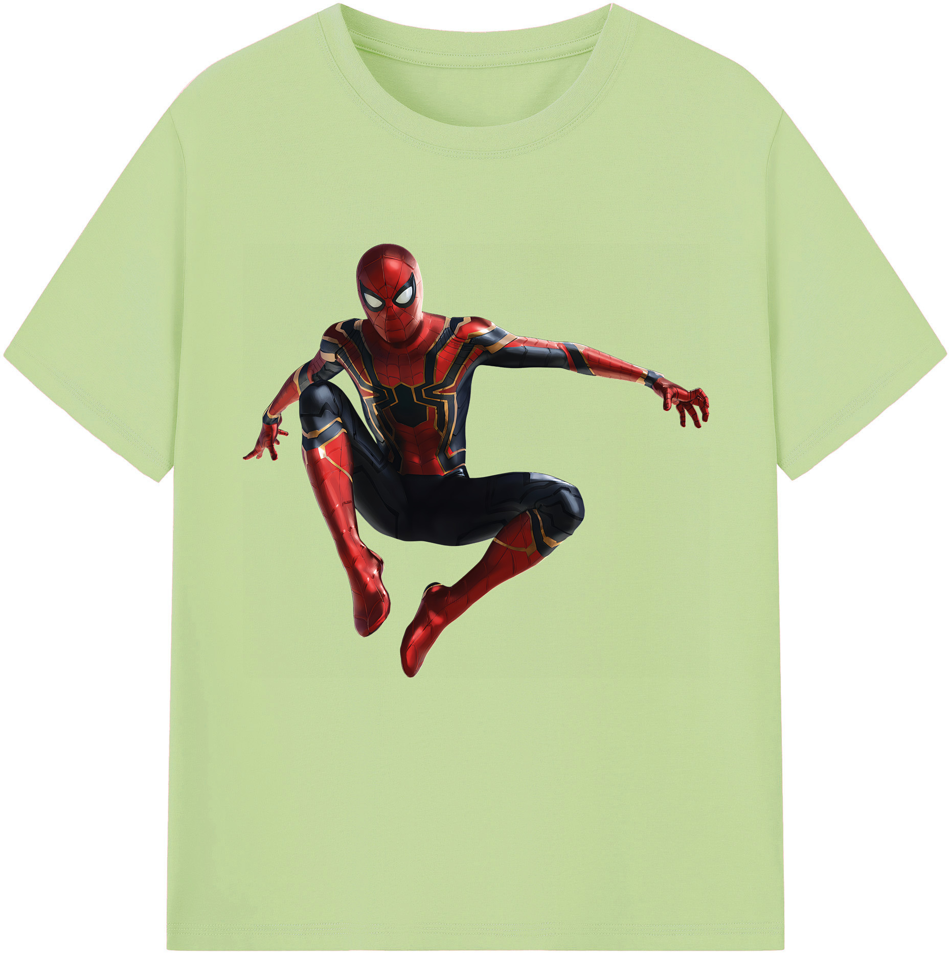 （画像用） Spider Man スパイダーマン 綿100％半袖Tシャツ（フロントプリント）